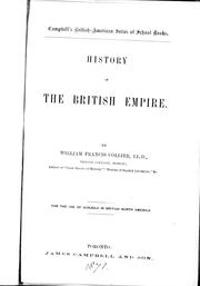 Cover of: History of the British Empire by William Francis Collier