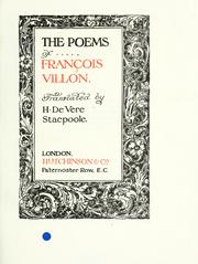Cover of: The poems of François Villon. by François Villon
