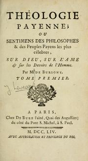 Cover of: Théologie payenne by Burigny M. de, Burigny M. de