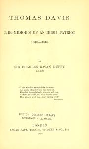 Cover of: Thomas Davis by Duffy, Charles Gavan Sir