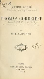 Cover of: Thomas Gordeieff by Максим Горький
