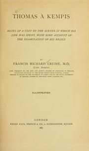 Cover of: Thomas à Kempis by Cruise, Francis Richard Sir