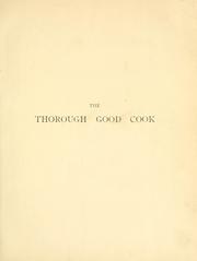 Cover of: The thorough good cook by George Augustus Sala