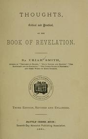 Cover of: Thoughts, critical and practical, on the book of Revelation. by Uriah Smith