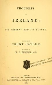 Cover of: Thoughts on Ireland by Camillo Benso conte di Cavour, Camillo Benso conte di Cavour