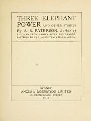 Cover of: Three elephant power, and other stories.