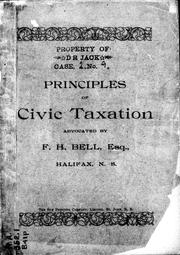 Cover of: Principles of civic taxation