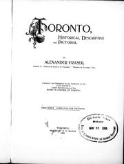 Cover of: Toronto: historical, descriptive and pictorial