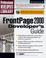 Cover of: FrontPage 2000 Developer's Guide