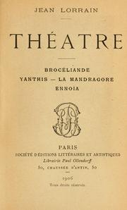 Cover of: Théâtrè par  Jean Lorrain.