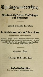 Cover of: Thüringen und der Harz by 