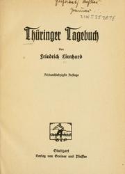 Cover of: Thüringer Tagebuch.