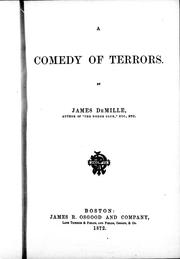 A comedy of terrors by James De Mille