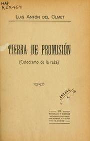 Cover of: Tierra de promisión: catecismo de la raza.
