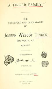 Cover of: A Tinker family. by Compiled by Frederick James Libbie.