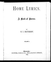 Cover of: Home lyrics, a book of poems