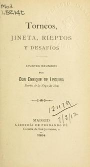 Torneos, jineta, rieptos y desafios by Enrique de Leguina