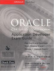 Cover of: Oracle Certified Professional Application Developer Exam Guide (Oracle Press)