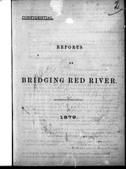 Reports on bridging Red River by Fleming, Sandford Sir