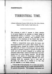 Cover of: Terrestrial time: a memoir