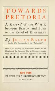 Cover of: Towards Pretoria by Ralph, Julian