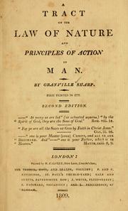 Cover of: Tract on the law of nature and priciples of action in man.