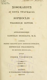 Cover of: Tragoediae septem by Sophocles