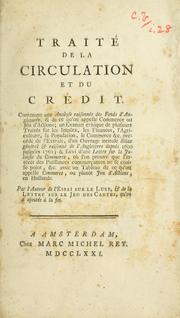 Cover of: Traité de la circulation et du crédit ...