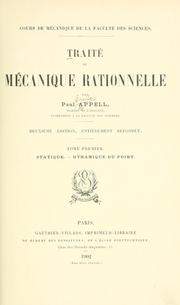 Cover of: Traité de mécanique rationnelle. by Paul Appell
