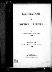 Cover of: Labrador: a poetic epistle