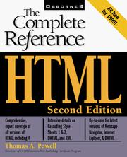 Cover of: HTML by Thomas A. Powell