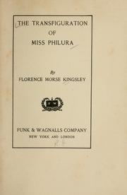 Cover of: transfiguration of Miss Philura