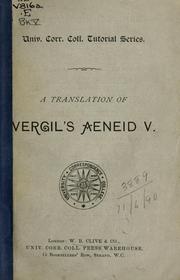 Cover of: A  translation of Vergil's Aeneid V.