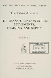 Cover of: The Transportation Corps by Chester Wardlow