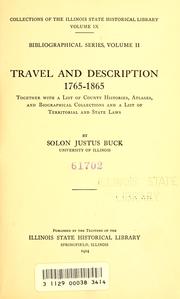 Travel and description, 1765-1865 by Solon J. Buck