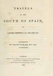 Cover of: Travels in the south of Spain: in letters written A.D. 1809 and 1810.