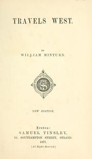 Cover of: Travels west by William Minturn
