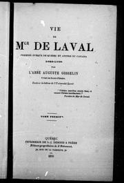 Cover of: Vie de Mgr de Laval by Auguste Gosselin