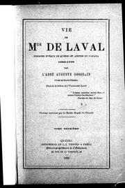 Cover of: Vie de Mgr de Laval by Auguste Gosselin