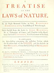 Cover of: treatise of the laws of nature
