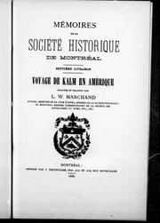 Cover of: Mémoires de la Société historique de Montréal