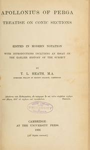 Cover of: Treatise on conic sections. by Apollonius of Perga