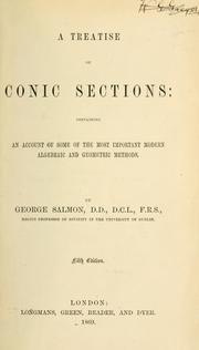 Cover of: A treatise on conic sections by George Salmon