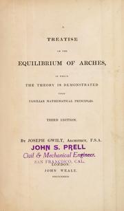 Cover of: treatise on the equilibrium of arches | Joseph Gwilt