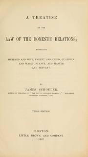 Cover of: A treatise on the law of the domestic relations by Schouler, James