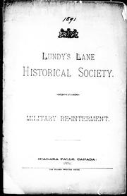Military re-interment by Lundy's Lane Historical Society