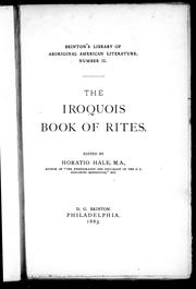 The Iroquois book of rites