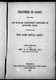 Cover of: Chapters in logic by Sir William Hamilton, 9th Baronet