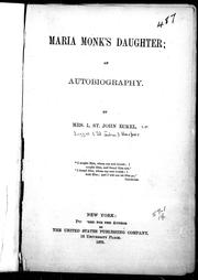 Cover of: Maria Monk