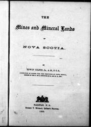 Cover of: The mines and mineral lands of Nova Scotia